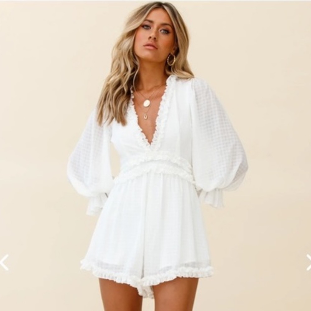 Selfie Leslie Laney Long Sleeve Frill Trim